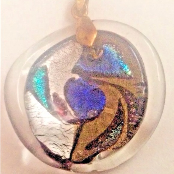 Multicolored Artist Glass Pendant for Necklace - Picture 4 of 8
